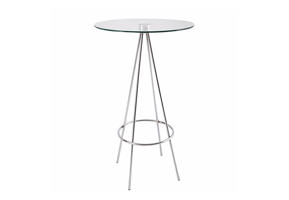 Mesa Periquera con cubierta de cristal templado 60cm